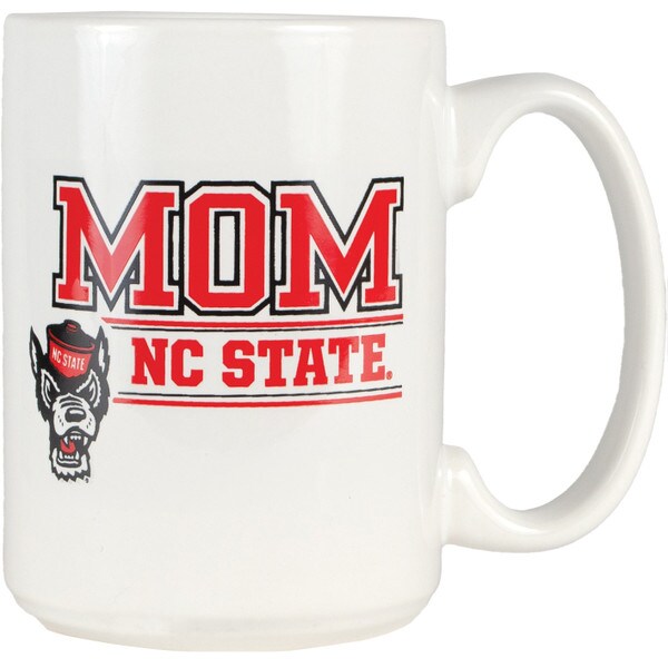 Mug 15oz . White Block S Mom